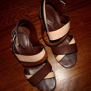 See by Chloe- Leather block sandal heels size 8.5